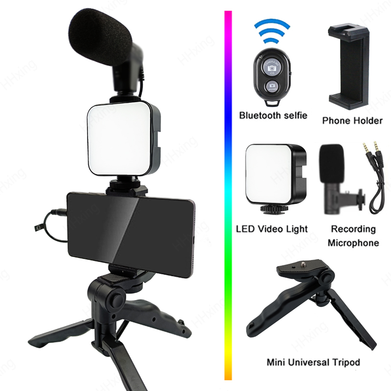 Photography Lighting Kit Portable - Telefon Tutucu Fotoğraf Aydınlatma Akıllı Telefon
