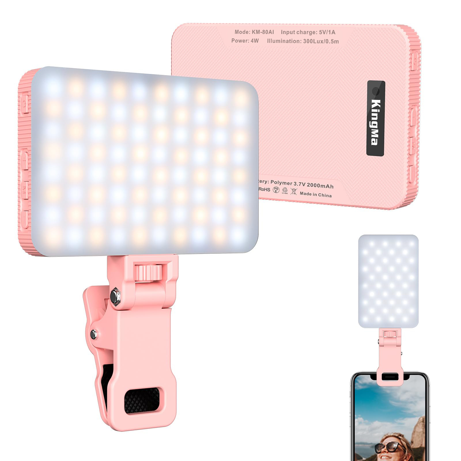 Photography Lighting Handheld - Kral Ma pembe şarj edilebilir selfi