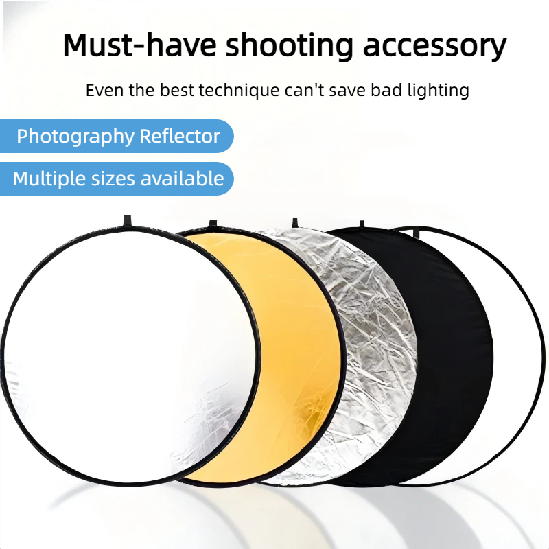 Photography Lighting Kit Portable - 2'si 1 Arada Çift Taraflı Altın
