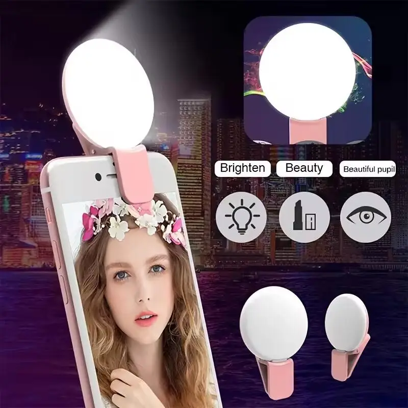 Photography Lighting Game - Taşınabilir Mini Selfie Halka Işık, USB