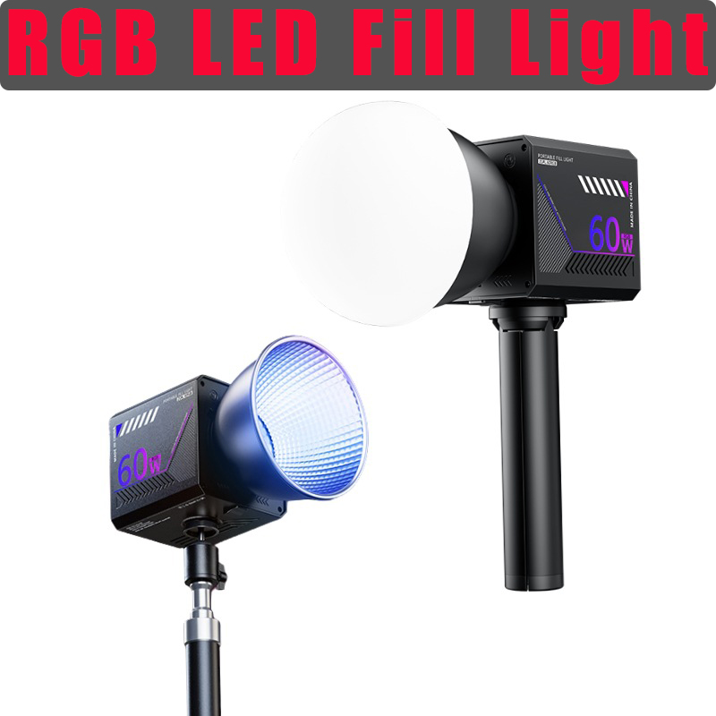 Photography Lighting Handheld - 60W RGB Video Işığı Taşınabilir LED