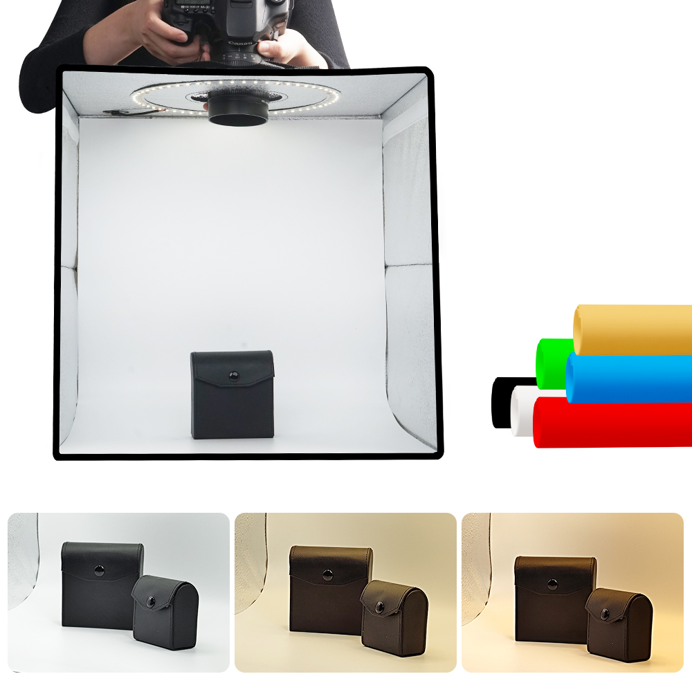 Photography Lighting Kit Portable - Lightdow Kısılabilir Fotoğraf Kutusu LED Işık
