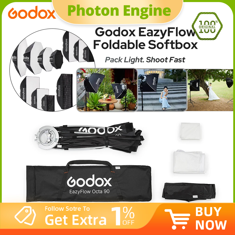 Photography Lighting Handheld - Godox EazyFlow Serisi Katlanabilir Softbox, Bowens
