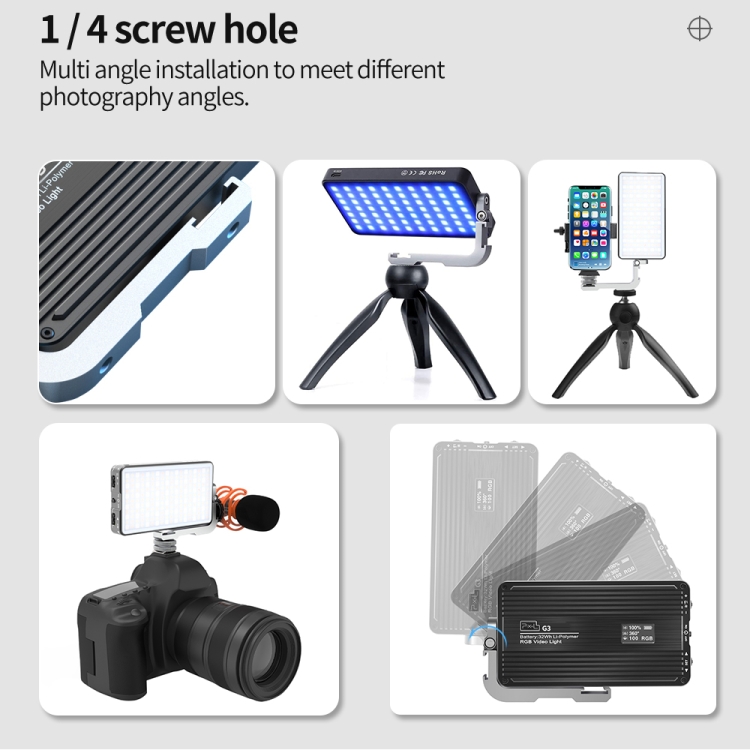 Pixel G3 Düz Panel RGB Dolgu I - Photography Lighting Handheld incelemesi ve fiyatı