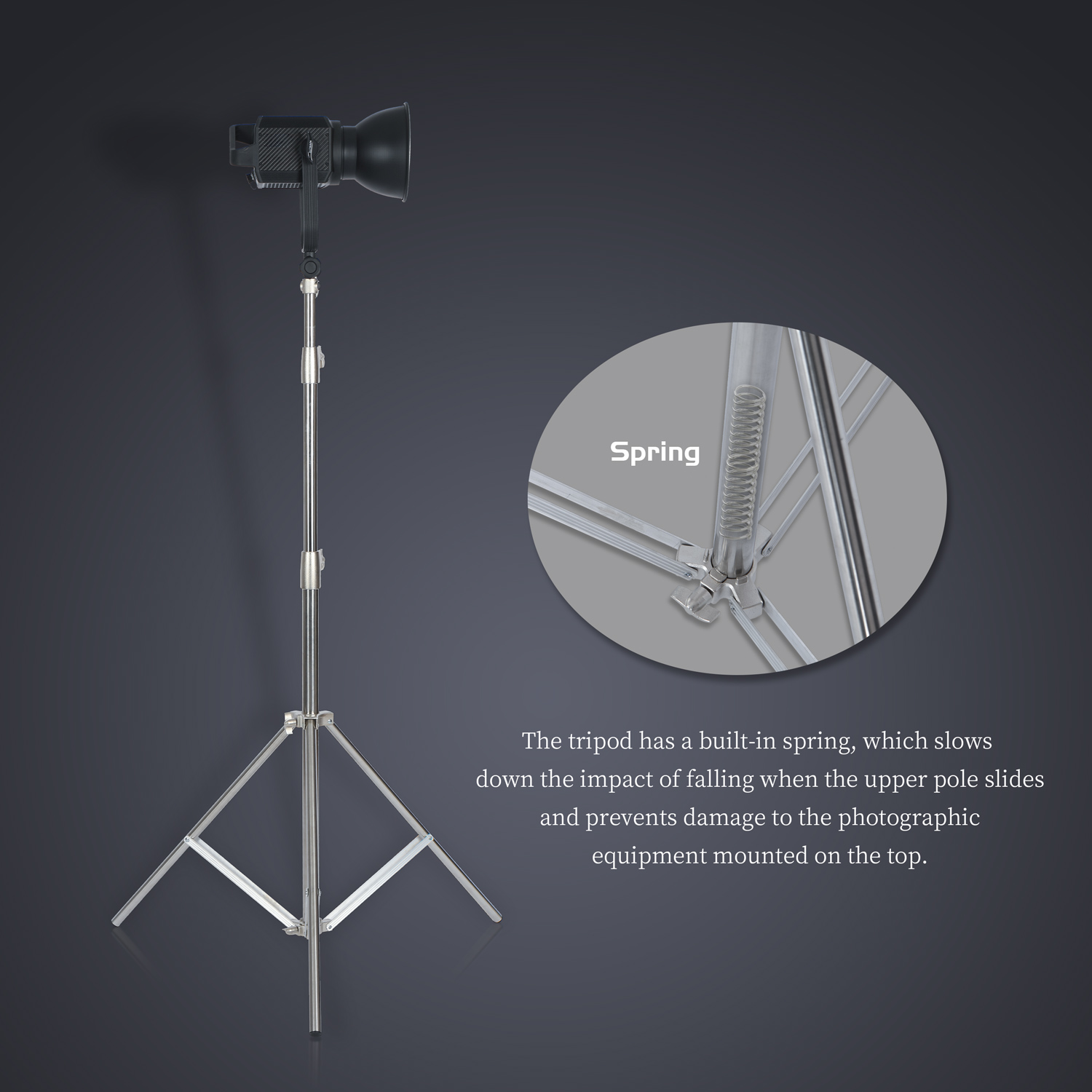SH 2.8 M Paslanmaz Çelik Işık  - Photography Lighting Description incelemesi ve fiyatı