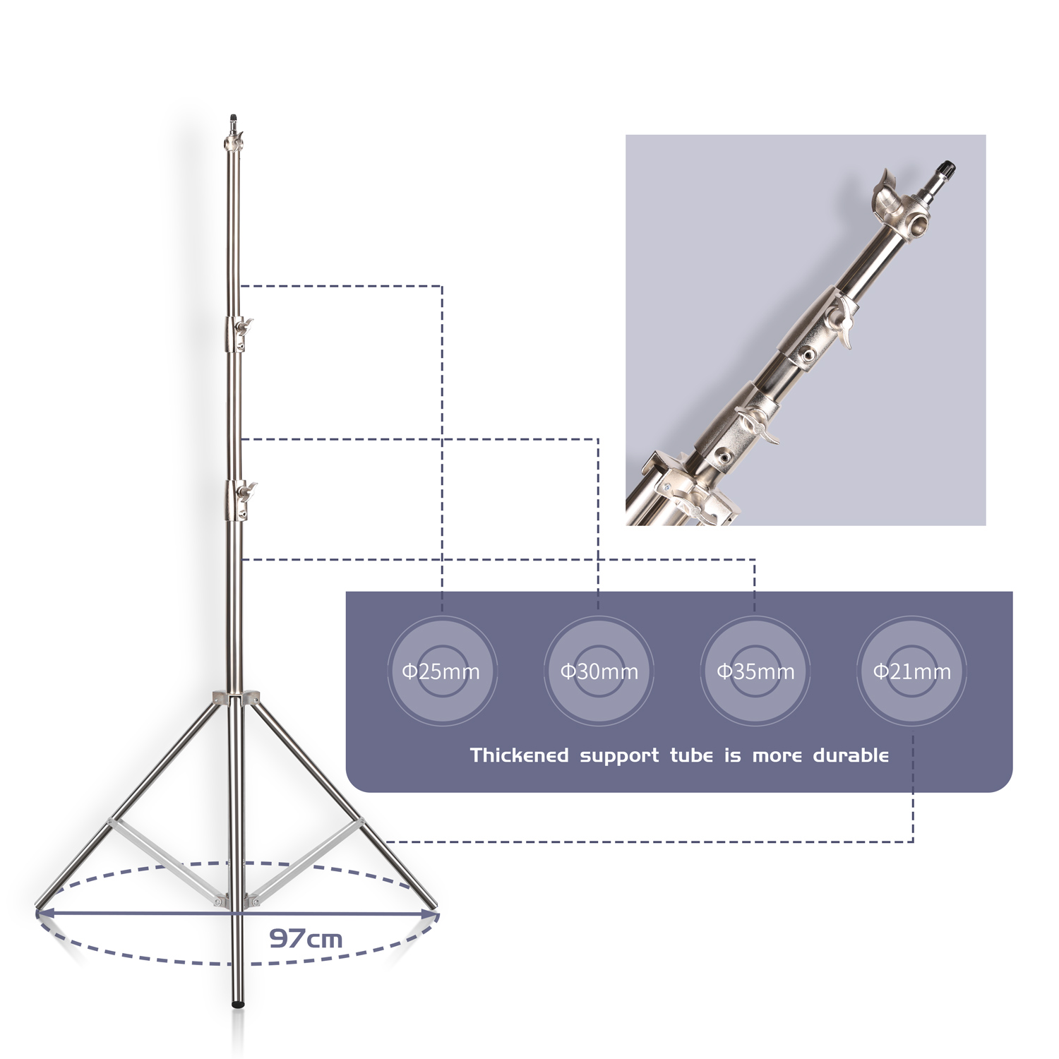 SH 2.8 M Paslanmaz Çelik Işık  - Photography Lighting Description incelemesi ve fiyatı