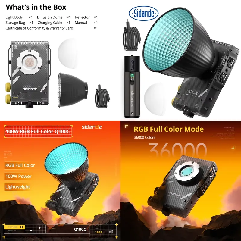 Sidande Q100C Q100Lite Optik 1 - Photography Lighting Brands incelemesi ve fiyatı